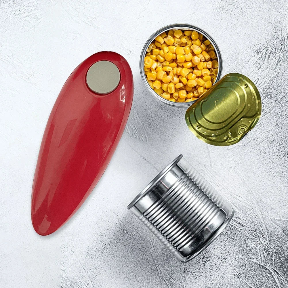 Electric Can Opener Automatic Jar Opener Smooth Edge Bottle Opener Battery Operated for Weak Hands for All Kinds of Jars