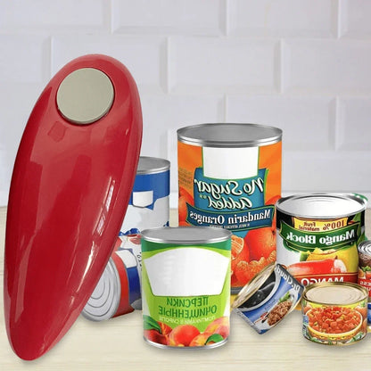 Electric Can Opener Automatic Jar Opener Smooth Edge Bottle Opener Battery Operated for Weak Hands for All Kinds of Jars