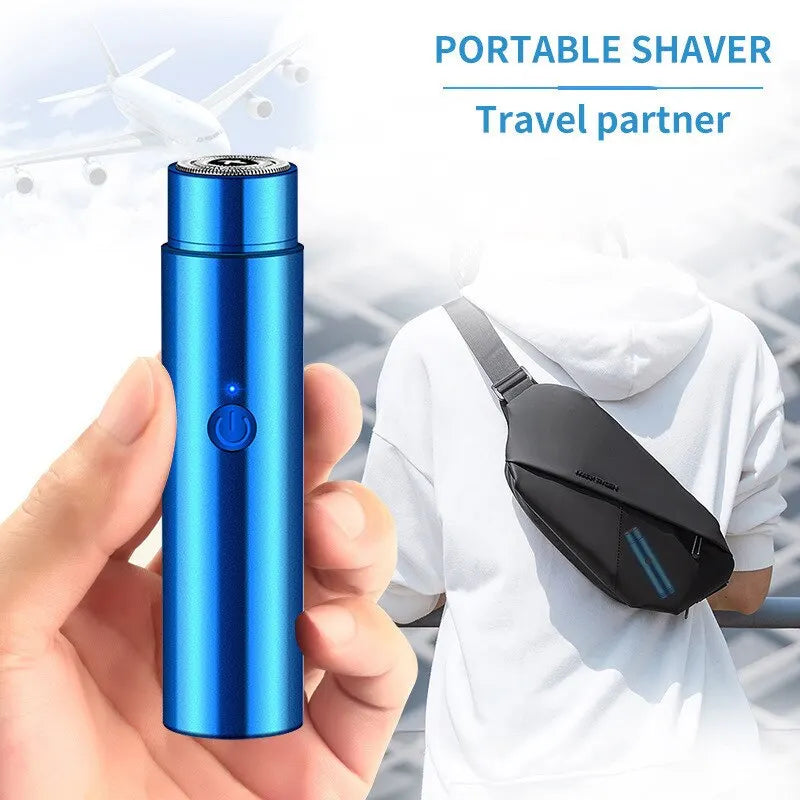 2023 New Mini USB Electric Shaver Long Lasting Mini Travel Portable Washable Car Rechargeable Shaver