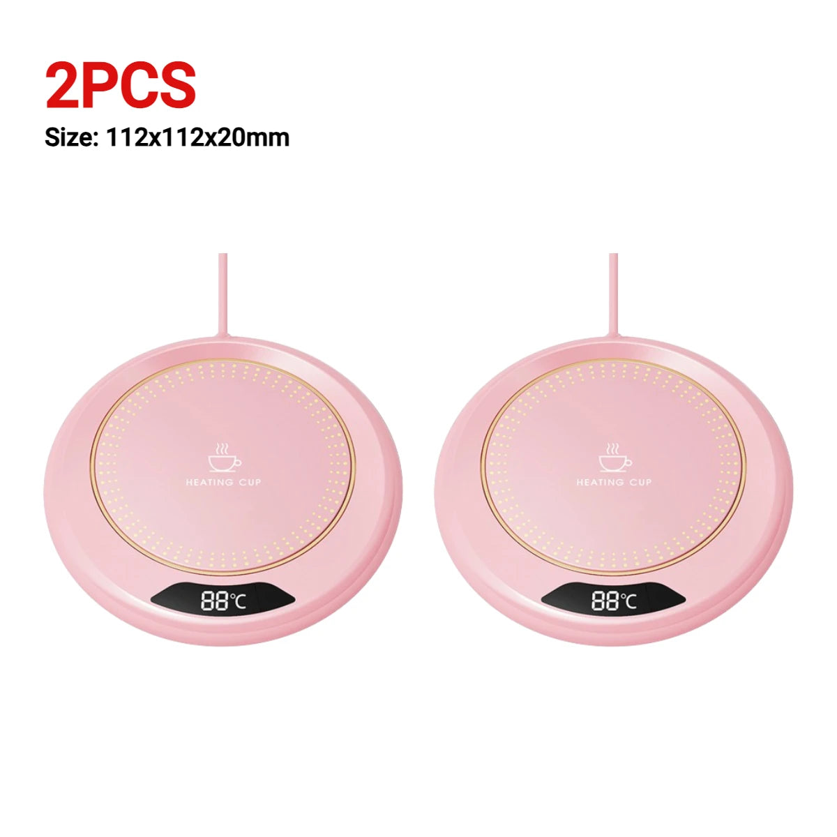 1-5PC Coffee Mug Warmer USB Constant Temperature Coaster 3-Gear Cup Warmer Milk Tea Water Heating Pad Cup Heater for Home Office